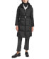 ფოტო #5 პროდუქტის Women's Diamond Quilted Side Belted Hooded Puffer Coat