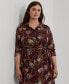 ფოტო #3 პროდუქტის Plus Size Printed Shirtdress