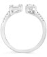 ფოტო #4 პროდუქტის EFFY® Diamond Multi-Cut Cluster Cuff Ring (3/4 ct. t.w.) in 14k White Gold