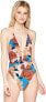 Фото #1 товара Bikini Lab Women's 171423 High Leg Halter One Piece Swimsuit Size M
