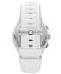 ფოტო #3 პროდუქტის Men's Rafael Chronograph White Silicone Watch 44mm