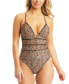 Фото #1 товара Bar Iii Women's Bonita Cheetah X-Back One-Piece Swimsuit Multi Size M