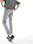 Lee Rider slim fit jeans in grey acid wash