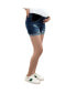 Фото #2 товара Maternity Destructed Cuffed Shorts with Under Belly