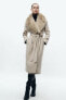 Фото #1 товара Пальто с воротником из искусственного меха — zw collection ZARA