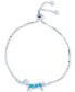 ფოტო #1 პროდუქტის Lab-Created Blue Opal Dog Bolo Bracelet in Sterling Silver