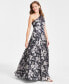 ფოტო #3 პროდუქტის Metallic-Floral One-Shoulder Gown