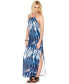 Фото #1 товара Sanctuary Women's Printed Shoulder Straps Maxi Dress Blue XS