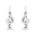 Silver earrings in the shape of treble clef EA394W