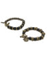 Фото #1 товара Mr.Ettika Brass Ring and Beaded Bracelet, Pack of 2