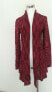 NY Collection Women's Space dye Fishtail Cozy Cardigan Jena Red Black S