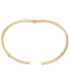 Glitter Polished Bypass Bangle Bracelet in 10k Gold