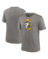 Men's Heather Charcoal Green Bay Packers Rewind Logo Tri-Blend T-shirt