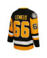 Фото #4 товара Men's Mario Lemieux Black Pittsburgh Penguins Big and Tall 1991 Captain Patch Blue Line Player Jersey