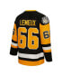 Men's Mario Lemieux Black Pittsburgh Penguins Big and Tall 1991 Captain Patch Blue Line Player Jersey