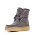 Фото #4 товара Clarks Wallabee Cup Hi 26168656 Womens Gray Suede Lace Up Casual Dress Boots