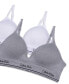 ფოტო #3 პროდუქტის Big Girls Seamless Hybrid Bra, Pack of 2