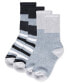 ფოტო #1 პროდუქტის Men's Diabetic Multi-Stripe Full Cushion Crew Socks, Pair of 2