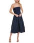 Ml Monique Lhuillier Isabel Jacquard Midi Dress Women's Blue 2