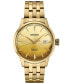 ფოტო #1 პროდუქტის Men's Automatic Presage Cocktail Time Gold-Tone Stainless Steel Bracelet Watch 41mm