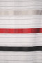 Gardine weiß-rot-schwarz Streifen