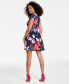 Фото #2 товара Платье с принтом цветов Jessica Howard Petite Cap-Sleeve