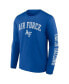 Фото #3 товара Men's Royal Air Force Falcons Distressed Arch Over Logo Long Sleeve T-shirt