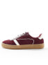 Stradivarius trainer with gum sole in cherry