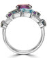 ფოტო #3 პროდუქტის EFFY® Multi-Gemstone Triple Row Statement Ring (3-3/4 ct. t.w.) in Sterling Silver