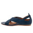 Фото #4 товара Softwalk Camilla S1903-483 Womens Blue Wide Leather Strap Sandals Shoes 6.5