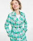 Women's Plaid Double-Breasted Trench Coat, Created for Macy's