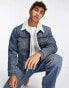 Фото #2 товара Levi's sherpa trucker jacket in light blue wash