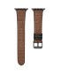 Фото #1 товара Men's Brown Polyurethane Leather Strap Compatible for 42mm, 44mm Apple Watch