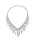 ფოტო #1 პროდუქტის Art Deco Style Design Bridal Jewelry Multi Teardrop AAA CZ Statement Spray Bib Collar Necklace For Women