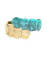 Фото #1 товара Turquoise Patina Petal Bypass Bangle Bracelet