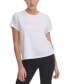 Dkny 275775 Sport Ombre Logo T-Shirt Womens, Size X-small White