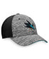 Фото #3 товара Men's Gray, Black San Jose Sharks Defender Flex Hat