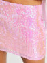 Miss Selfridge sequin mini skirt in pink