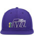 Фото #4 товара Men's Purple New Orleans Jazz Hardwood Classics Team Ground 2.0 Snapback Hat