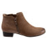 Фото #1 товара Trotters Major T1762-259 Womens Brown Wide Leather Ankle & Booties Boots 6.5