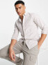 Jack & Jones Essentials linen shirt in grey