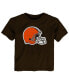 ფოტო #1 პროდუქტის Toddler Boys and Girls Brown Cleveland Browns Primary Logo T-shirt