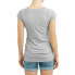 Oh! Mamma T-Shirt 2X Women's Grey V-Neck Flattering Side Ruching Solid Print