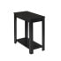 Фото #1 товара Wooden Charcoal Finish Chairside Table with Open Bottom Shelf