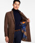 Фото #3 товара Men Wool Blend Overcoats with Contrast Velvet Top Collar