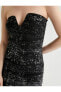 Фото #5 товара Вечернее платье Koton Мини с металлическими деталями и узким покроем