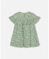 ფოტო #5 პროდუქტის Girl Muslin Dress With Frill Green Jasmine Flower Print - Child