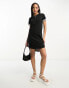 JDY midi t-shirt dress in black