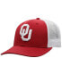 Men's Crimson, White Oklahoma Sooners Trucker Snapback Hat