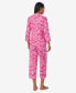 Women's 3/4-Sleeve Cropped Pant Pajama Set